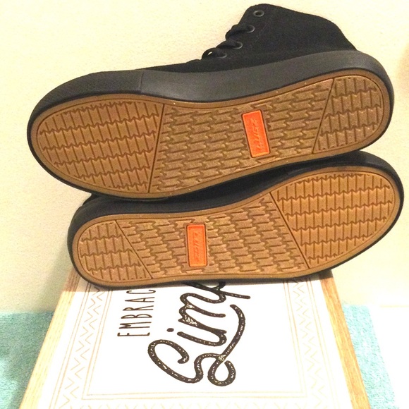 Woman’s Black Canvas High-tops Sneakers - Picture 4 of 4